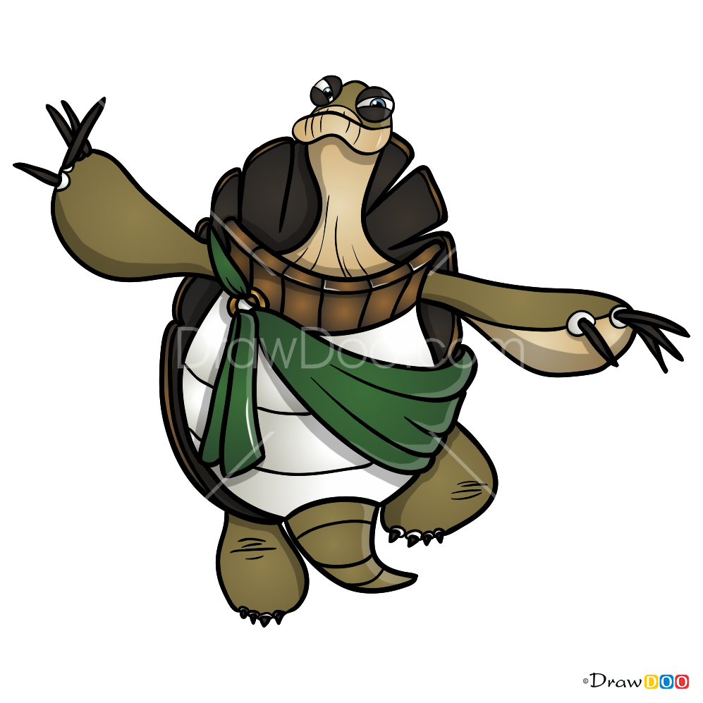 How to Draw Grand Master Oogway, Kung Fu Panda